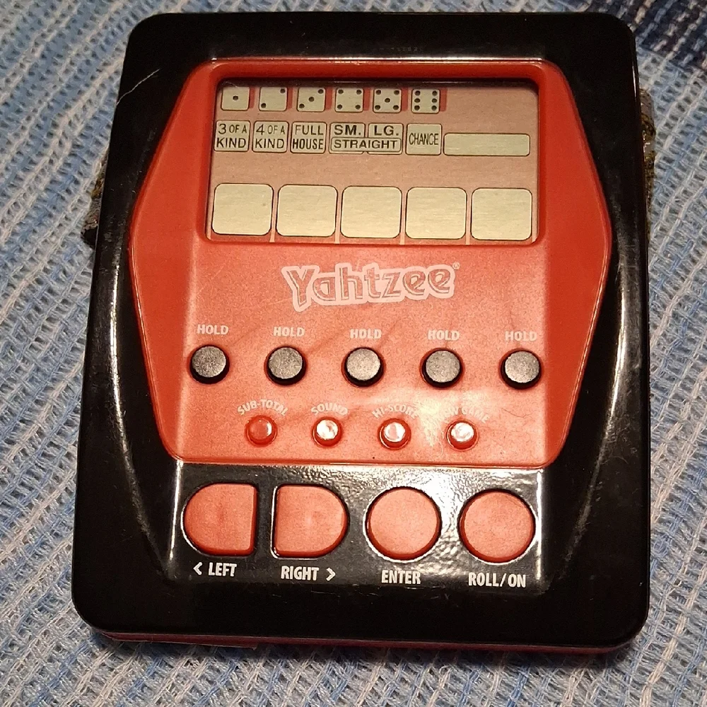 Hasbro Yahtzee Electronic Game - Black and Red Copy Right 2012